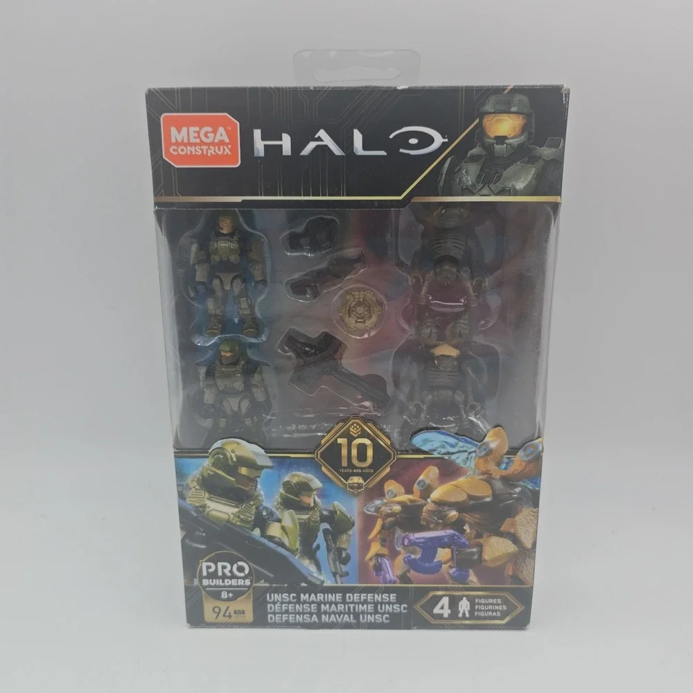 Mega Construx HALO Pro Builders UNSC MARINE DEFENSE 4 Figs 94 PCS 2018